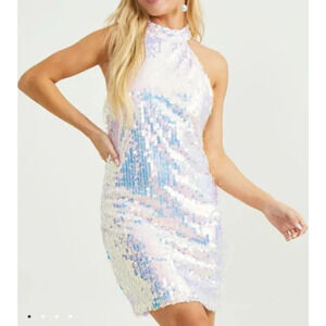 Altar’d State Iridescent Sequin New Years Eve Dress NEW Large 8-12